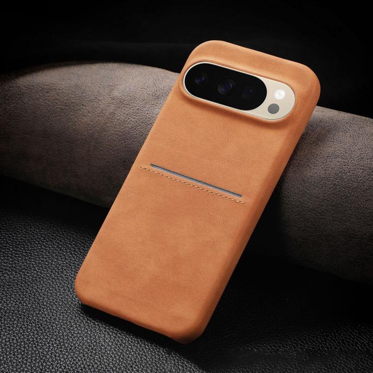 For Google Pixel 10 Pro XL Skin Feel Sheepskin Card Slot Phone Case(Yellow) - Google Cases by buy2fix | Online Shopping UK | buy2fix