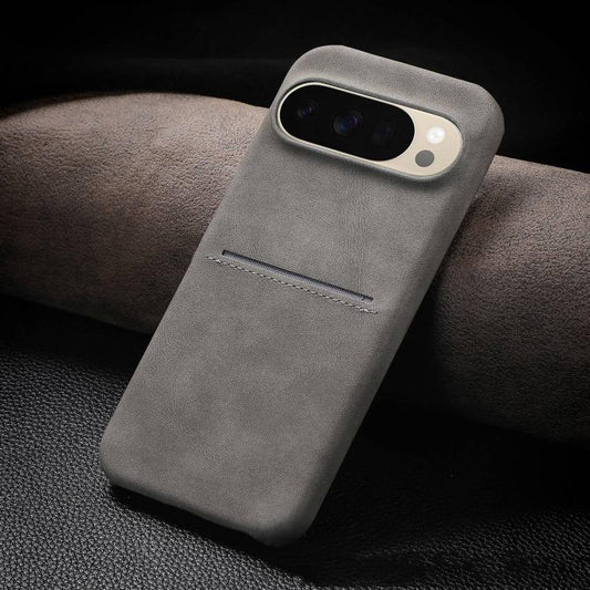For Google Pixel 10 Pro XL Skin Feel Sheepskin Card Slot Phone Case(Grey) - Google Cases by buy2fix | Online Shopping UK | buy2fix