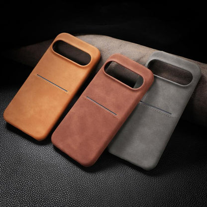 For Google Pixel 10 / Pixel 10 Pro Skin Feel Sheepskin Card Slot Phone Case(Black) - Google Cases by buy2fix | Online Shopping UK | buy2fix