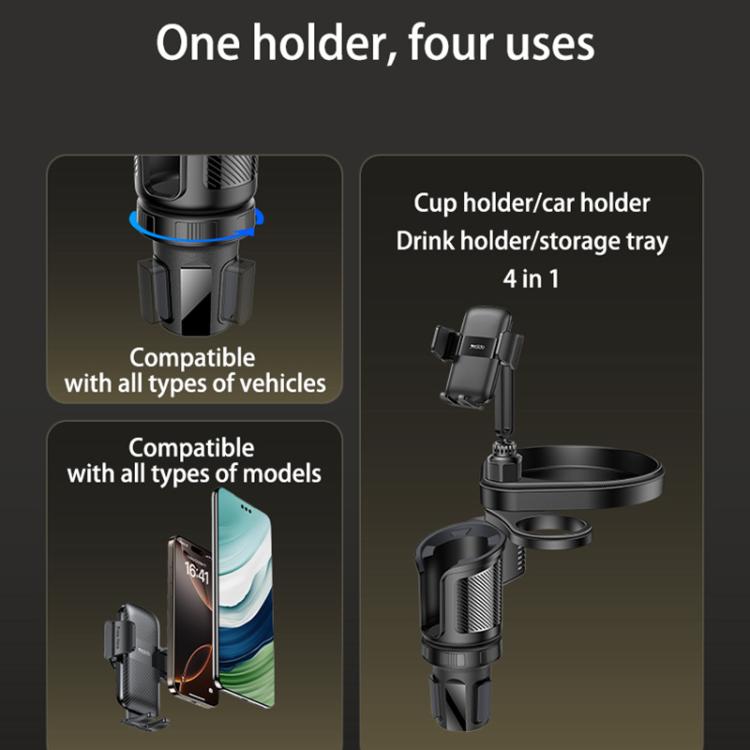 Yesido C274 4 in 1 Car Multi-function Tray Water Cup Phone Holder(Black) - Car Drink Holders by Yesido | Online Shopping UK | buy2fix