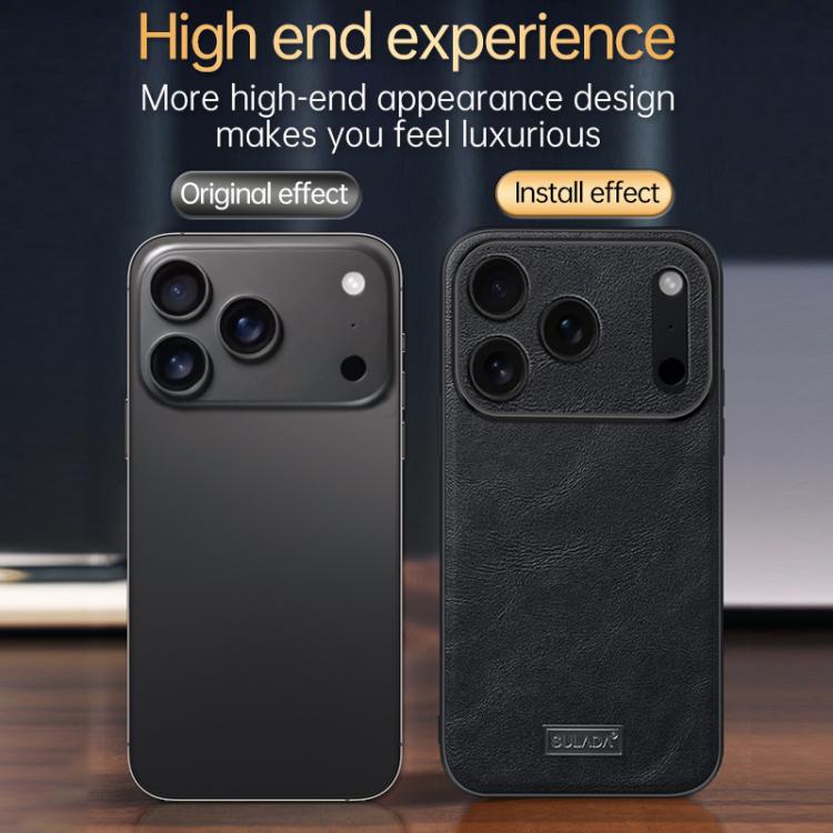 For iPhone 17 SULADA Shockproof TPU Hybrid Handmade Leather Phone Case(Red) - iPhone 17 Cases by SULADA | Online Shopping UK | buy2fix