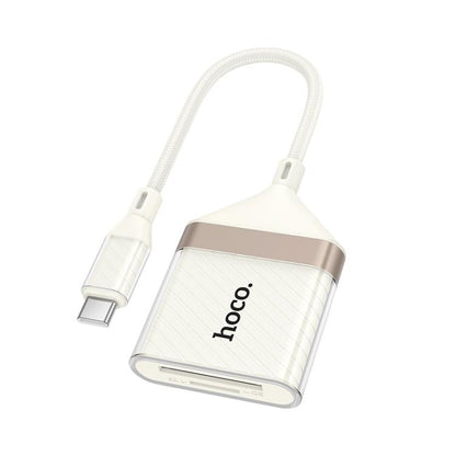 hoco UA40A Crystal 2 in 1 Type-C to SD and TF Card Reader(Apricot) -  by hoco | Online Shopping UK | buy2fix