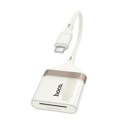 hoco UA40A Crystal 2 in 1 Type-C to SD and TF Card Reader(Apricot) -  by hoco | Online Shopping UK | buy2fix