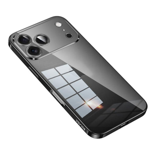 For iPhone 17 Pro SULADA Shine Through Series Plating TPU Transparent Phone Case(Space Black) - iPhone 17 Pro Cases by SULADA | Online Shopping UK | buy2fix