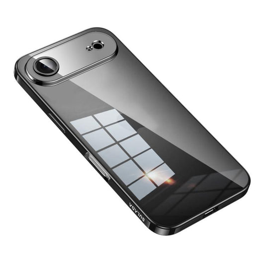 For iPhone 17 Air SULADA Shine Through Series Plating TPU Transparent Phone Case(Space Black) - iPhone 17 Air Cases by SULADA | Online Shopping UK | buy2fix