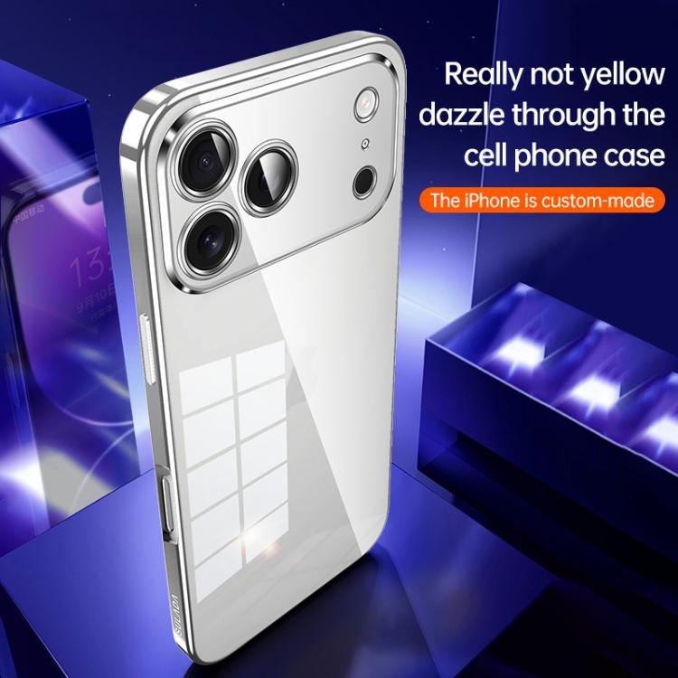 For iPhone 17 Pro SULADA Shine Through Series Plating TPU Transparent Phone Case(Titanium Blue) - iPhone 17 Pro Cases by SULADA | Online Shopping UK | buy2fix