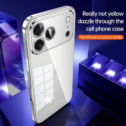 For iPhone 17 SULADA Shine Through Series Plating TPU Transparent Phone Case(Silver) - iPhone 17 Cases by SULADA | Online Shopping UK | buy2fix