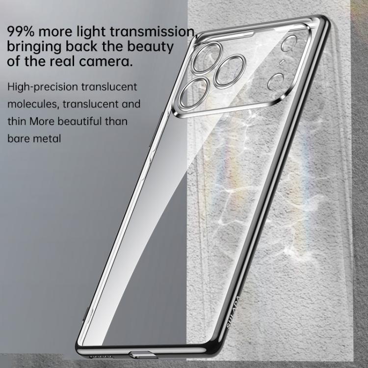 For iPhone 17 Pro SULADA Shine Through Series Plating TPU Transparent Phone Case(Titanium Blue) - iPhone 17 Pro Cases by SULADA | Online Shopping UK | buy2fix
