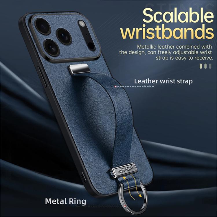 For iPhone Air SULADA Tide Cool Series PC Hybrid Leather Texture Skin Feel Phone Case(Blue) - iPhone Air Cases by SULADA | Online Shopping UK | buy2fix