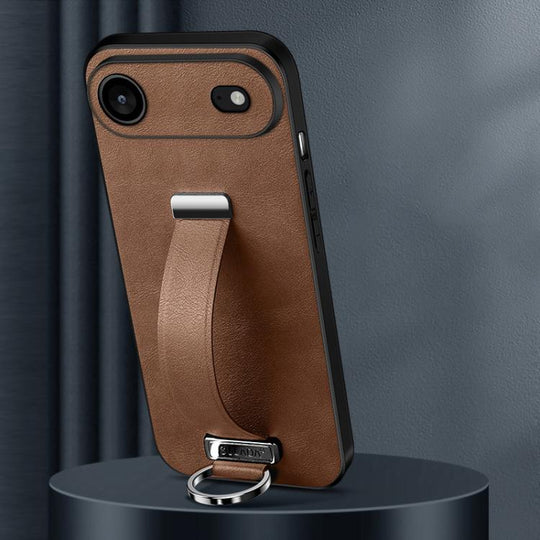 For iPhone Air SULADA Tide Cool Series PC Hybrid Leather Texture Skin Feel Phone Case(Brown)