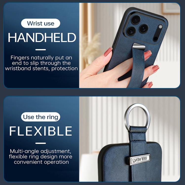 For iPhone 17 Air SULADA Tide Cool Series PC Hybrid Leather Texture Skin Feel Phone Case(Red) - iPhone 17 Air Cases by SULADA | Online Shopping UK | buy2fix
