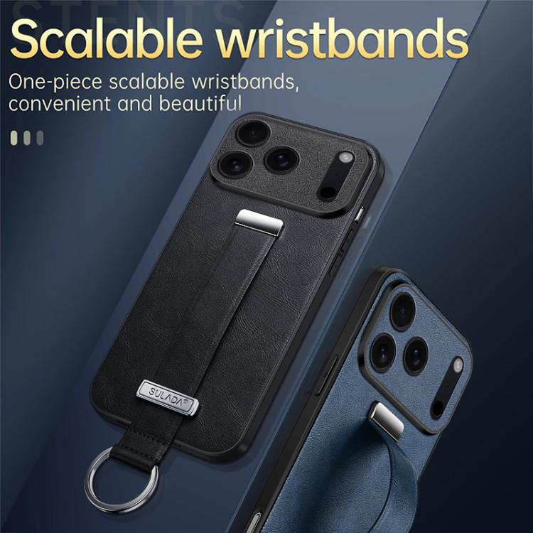 For iPhone 17 SULADA Tide Cool Series PC Hybrid Leather Texture Skin Feel Phone Case(Brown) - iPhone 17 Cases by SULADA | Online Shopping UK | buy2fix