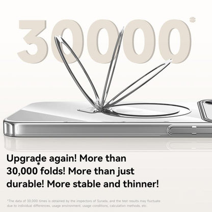 For iPhone 17 SULADA Electroplated Transparent MagSafe Holder Phone Case(Silver) - iPhone 17 Cases by SULADA | Online Shopping UK | buy2fix