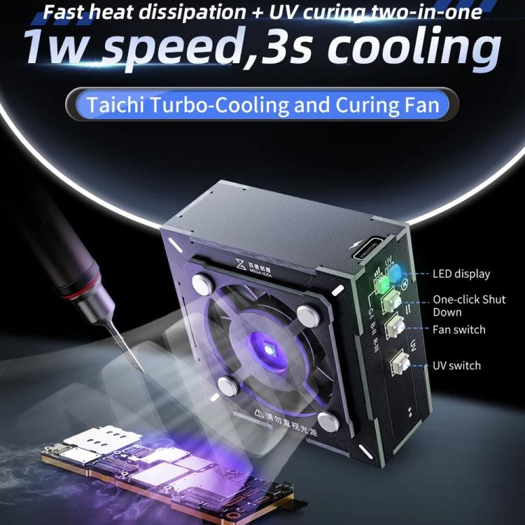Mega-Idea 2 in 1 Three-speed Adjustment UV Curing Cooling Fan - Others by QIANLI | Online Shopping UK | buy2fix