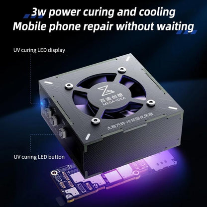 Mega-Idea 2 in 1 Three-speed Adjustment UV Curing Cooling Fan - Others by QIANLI | Online Shopping UK | buy2fix