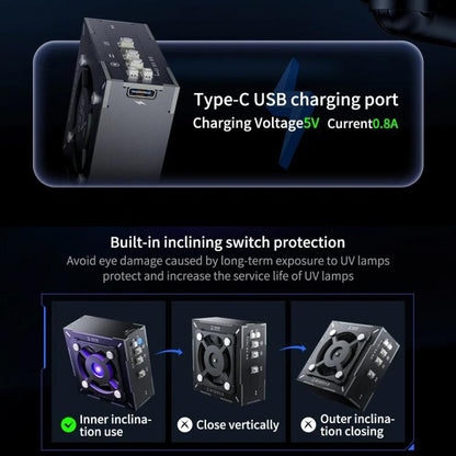 Mega-Idea 2 in 1 Three-speed Adjustment UV Curing Cooling Fan - Others by QIANLI | Online Shopping UK | buy2fix