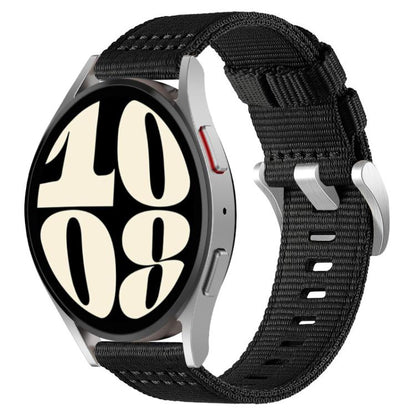 For Samsung Galaxy Watch 7 / 6 / 5 / FE xDfind Two-section Nylon Watch Band(Black) - Watch Bands by xDfind | Online Shopping UK | buy2fix