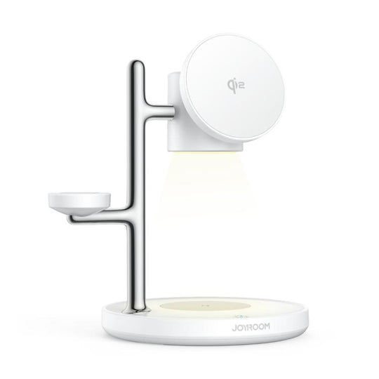 JOYROOM JR-W23 Qi2 15W 4 in 1 Magnetic Wireless Charger With Night Light(White)