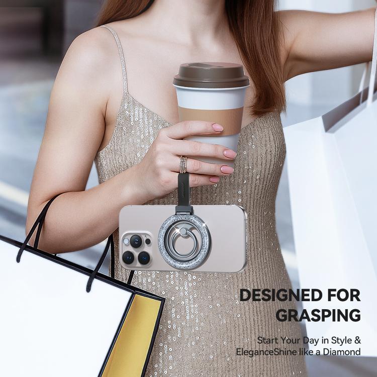 JOYROOM JR-ZS425 Glitter Ring Buckle MagSafe Magnetic Phone Holder(Black) - Ring Holder by JOYROOM | Online Shopping UK | buy2fix