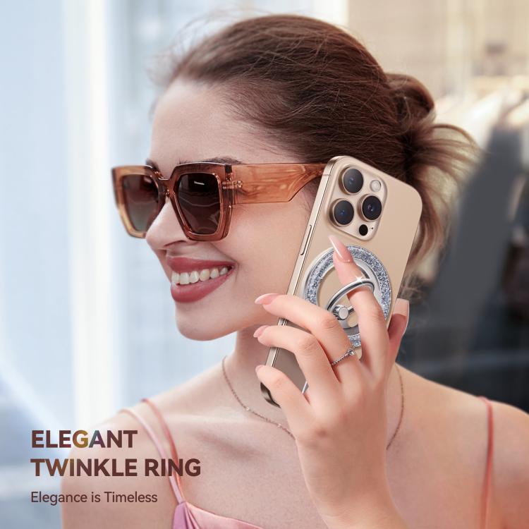 JOYROOM JR-ZS425 Glitter Ring Buckle MagSafe Magnetic Phone Holder(White) - Ring Holder by JOYROOM | Online Shopping UK | buy2fix