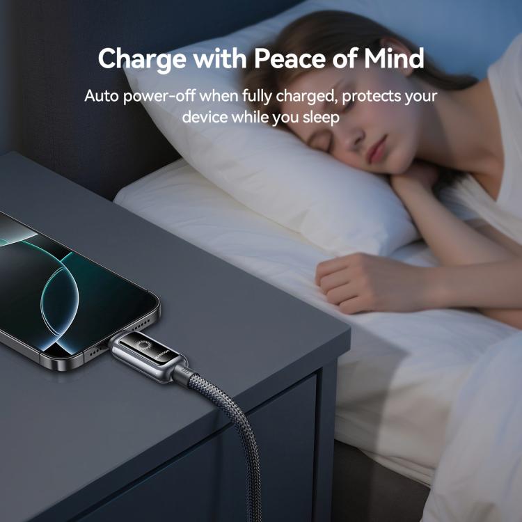 JOYROOM S-A55 StarFlight Series 66W USB to Type-C Auto Power-Off Fast Charging Data Cable, Length:1.2m(Black) - USB-C & Type-C Cable by JOYROOM | Online Shopping UK | buy2fix