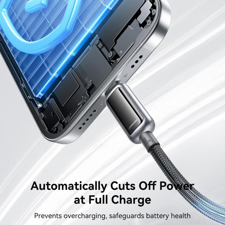 JOYROOM S-A55 StarFlight Series 66W USB to Type-C Auto Power-Off Fast Charging Data Cable, Length:1.2m(Black) - USB-C & Type-C Cable by JOYROOM | Online Shopping UK | buy2fix