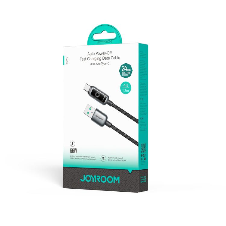 JOYROOM S-A55 StarFlight Series 66W USB to Type-C Auto Power-Off Fast Charging Data Cable, Length:1.2m(Black) - USB-C & Type-C Cable by JOYROOM | Online Shopping UK | buy2fix