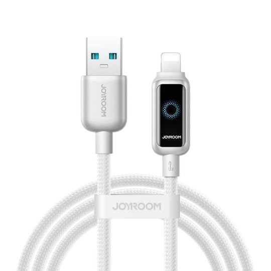 JOYROOM S-A55 StarFlight Series 3A USB to 8 Pin Auto Power-Off Fast Charging Data Cable, Length:1.2m(White)