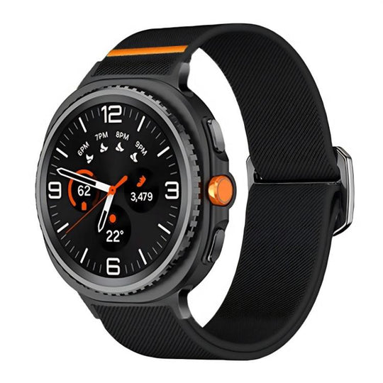 For Galaxy Watch9 / 8 / 8 Classic xDfind Elastic Nylon Watch Band(Black)