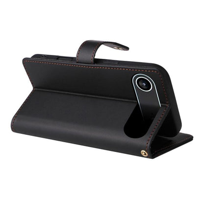 For iPhone Air Six Card Slots Buckle Leather Phone Case with Lanyard(Black) - iPhone Air Cases by buy2fix | Online Shopping UK | buy2fix