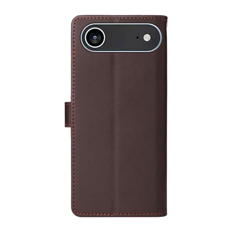 For iPhone Air Six Card Slots Buckle Leather Phone Case with Lanyard(Coffee) - iPhone Air Cases by buy2fix | Online Shopping UK | buy2fix