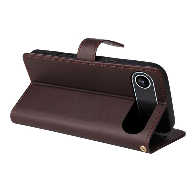 For iPhone Air Six Card Slots Buckle Leather Phone Case with Lanyard(Coffee) - iPhone Air Cases by buy2fix | Online Shopping UK | buy2fix