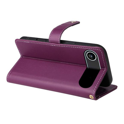 For iPhone Air Six Card Slots Buckle Leather Phone Case with Lanyard(Purple) - iPhone Air Cases by buy2fix | Online Shopping UK | buy2fix