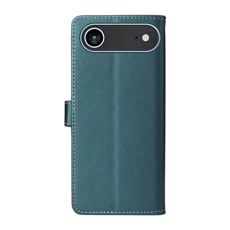 For iPhone Air Six Card Slots Buckle Leather Phone Case with Lanyard(Green) - iPhone Air Cases by buy2fix | Online Shopping UK | buy2fix