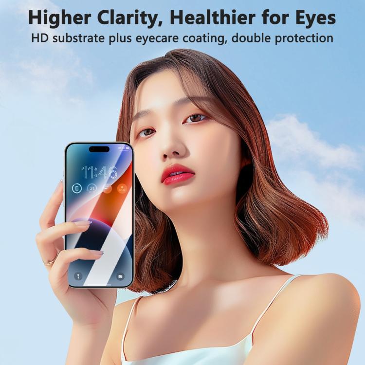For iPhone 17 Pro Max JOYROOM Knight Series 2.5D Full Screen Colorless Anti-Blue Light Tempered Glass Film - iPhone 17 Pro Max Tempered Glass by JOYROOM | Online Shopping UK | buy2fix