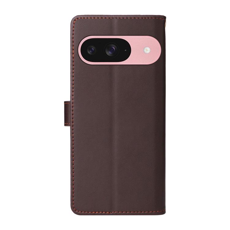 For Google Pixel 9 / 9 Pro / 10 / 10 Pro Six Card Slots Buckle Leather Phone Case with Lanyard(Coffee) - Google Cases by buy2fix | Online Shopping UK | buy2fix
