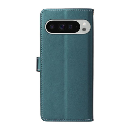 For Google Pixel 9 Pro XL / 10 Pro XL Six Card Slots Buckle Leather Phone Case with Lanyard(Green) - Google Cases by buy2fix | Online Shopping UK | buy2fix