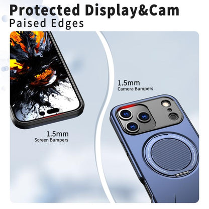 For iPhone 17 Pro Max Metal Rotation Holder MagSafe TPU Hybrid PC Phone Case(Navy Blue) - iPhone 17 Pro Max Cases by buy2fix | Online Shopping UK | buy2fix
