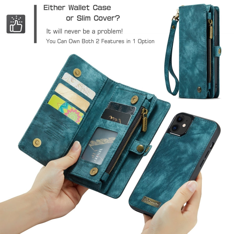 For iPhone 12 mini CaseMe-008 Detachable Multifunctional Wallet Leather Phone Case (Blue) - iPhone 12 mini Cases by CaseMe | Online Shopping UK | buy2fix