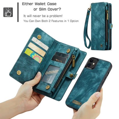 For iPhone 12 mini CaseMe-008 Detachable Multifunctional Wallet Leather Phone Case (Blue) - iPhone 12 mini Cases by CaseMe | Online Shopping UK | buy2fix
