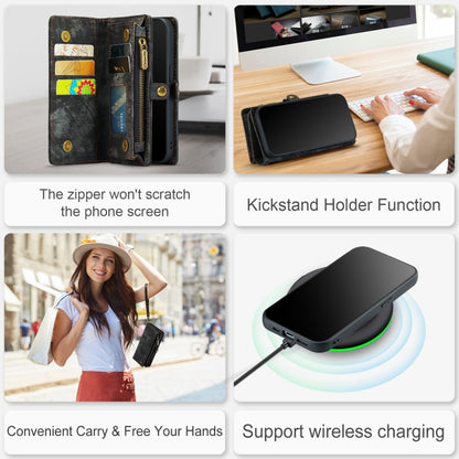For iPhone 12 / 12 Pro CaseMe-008 Detachable Multifunctional Wallet Leather Phone Case (Black) - iPhone 12 / 12 Pro Cases by CaseMe | Online Shopping UK | buy2fix