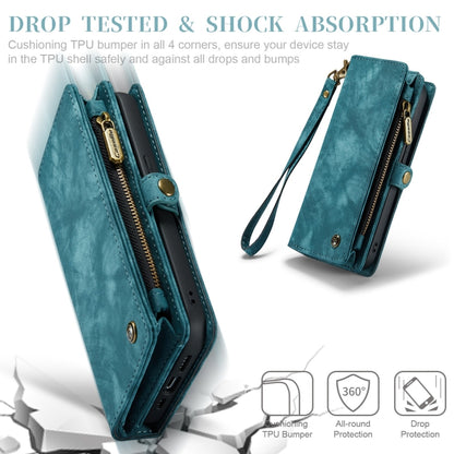 For iPhone 12 / 12 Pro CaseMe-008 Detachable Multifunctional Wallet Leather Phone Case (Blue) - iPhone 12 / 12 Pro Cases by CaseMe | Online Shopping UK | buy2fix