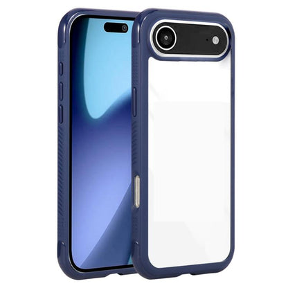 For iPhone Air Solid Color Edge Transparency Acrylic TPU Phone Case(Royal Blue) - iPhone Air Cases by buy2fix | Online Shopping UK | buy2fix