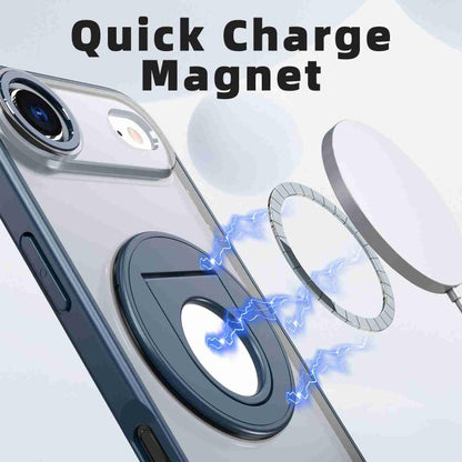 For iPhone Air Rotating Ring Magnetic Holder Phone Case(Blue) - iPhone Air Cases by buy2fix | Online Shopping UK | buy2fix
