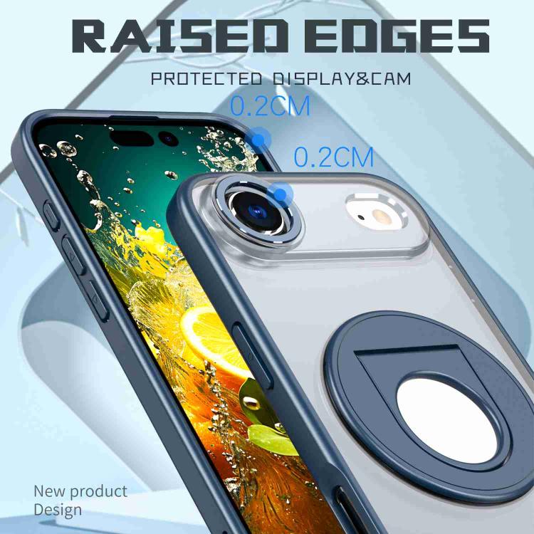 For iPhone Air Rotating Ring Magnetic Holder Phone Case(Blue) - iPhone Air Cases by buy2fix | Online Shopping UK | buy2fix