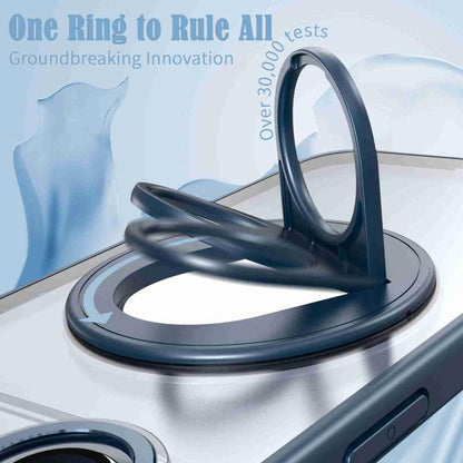 For iPhone Air Rotating Ring Magnetic Holder Phone Case(Blue) - iPhone Air Cases by buy2fix | Online Shopping UK | buy2fix