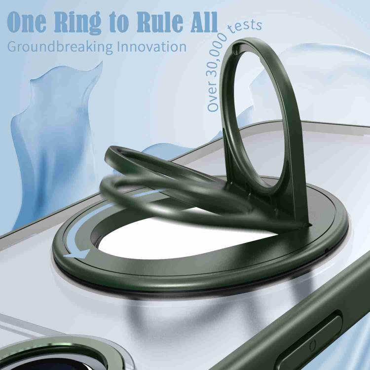 For iPhone Air Rotating Ring Magnetic Holder Phone Case(Green) - iPhone Air Cases by buy2fix | Online Shopping UK | buy2fix