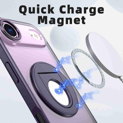 For iPhone Air Rotating Ring Magnetic Holder Phone Case(Purple) - iPhone Air Cases by buy2fix | Online Shopping UK | buy2fix