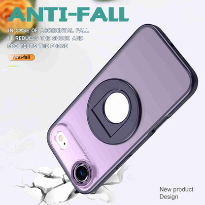 For iPhone Air Rotating Ring Magnetic Holder Phone Case(Purple) - iPhone Air Cases by buy2fix | Online Shopping UK | buy2fix