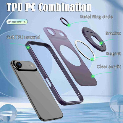 For iPhone Air Rotating Ring Magnetic Holder Phone Case(Purple) - iPhone Air Cases by buy2fix | Online Shopping UK | buy2fix